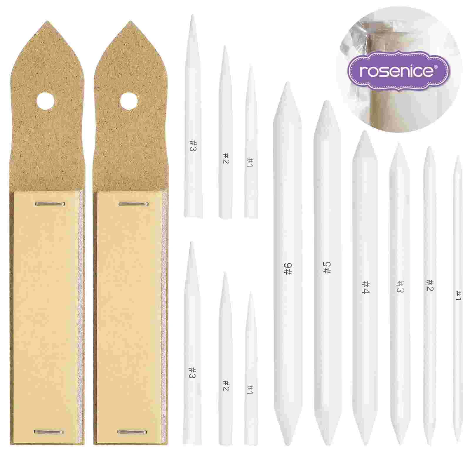 12Pcs Blending Stumps Tortillions Set Sandpaper Pencil Pointer Drawing Tools Sketch Charcoal Pencils Art Supplies 4