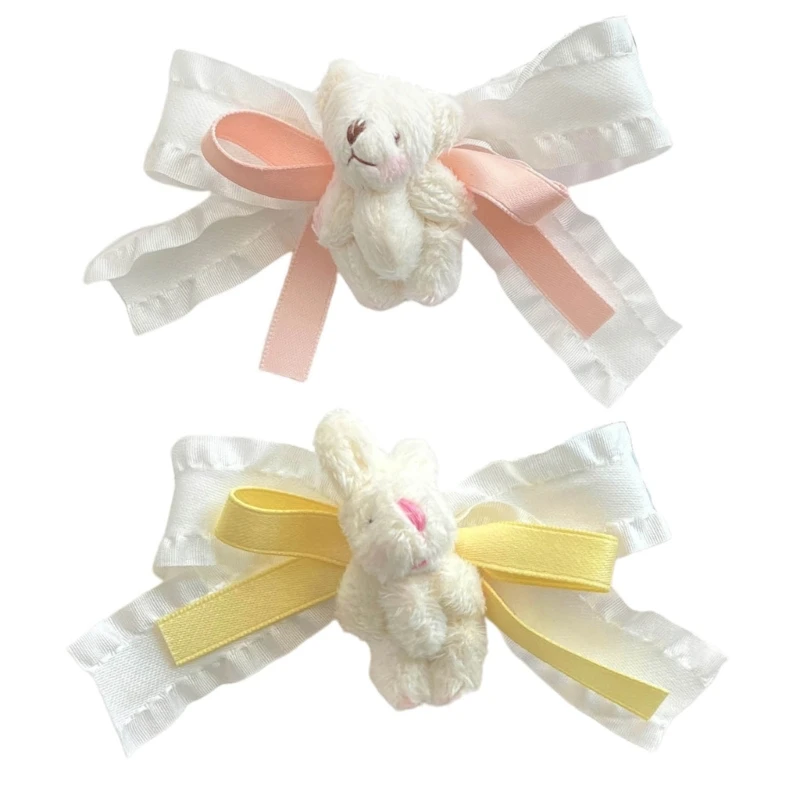 

Cartoon Rabbit Plush Hairclip Korean Side Clip Girl Hair Styling Tool Y2K Decors Dropship