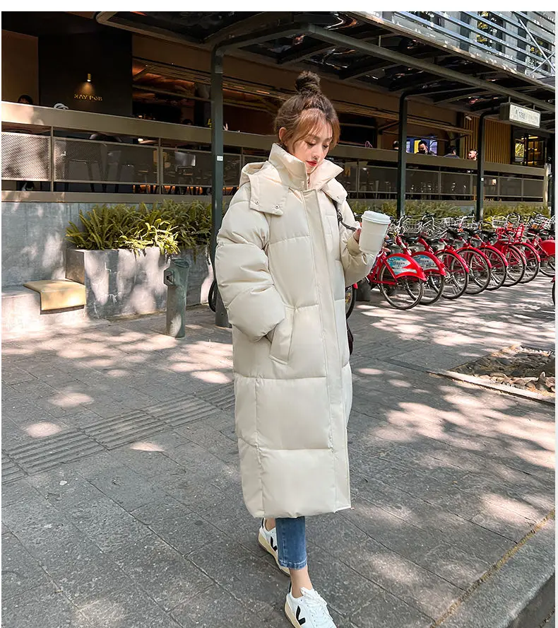 2023 nuove donne piumino di cotone giacca invernale femminile versione di media lunghezza parka sciolto spesso caldo capispalla con cappuccio moda soprabito