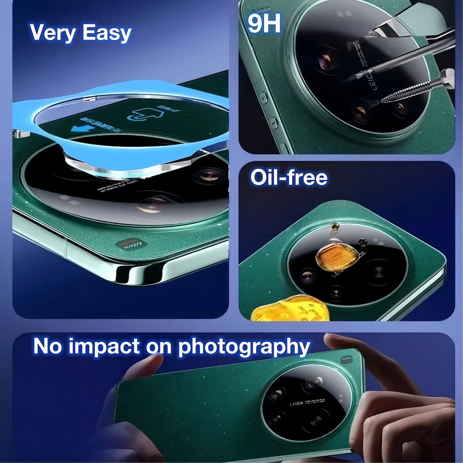 Dual Pack Tempered Glass Rear Camera Protective Lens Film
