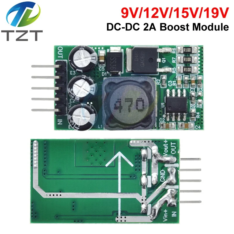 1/3 Stück DC-DC Boost-Modul TZT DC 2,7V-15V zu 9V 12V 15V 19V 2A Aufwärtswandler-Modul für DIY Solarladegerät Lithium-Batterie