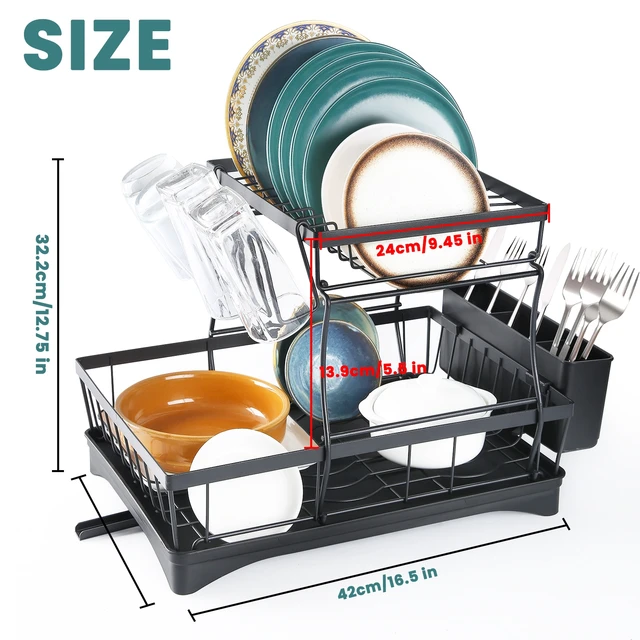 Large 2-Tier Dish Rack 2