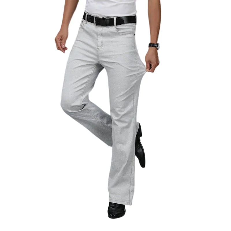 2022 Men's Summer New Flared Jeans High Waist Thin Loose Casual Pants 4