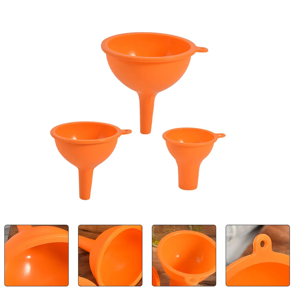 

3 Pcs Silicone Funnel Kitchen Accessory Utensils Strainer Oil Liquid