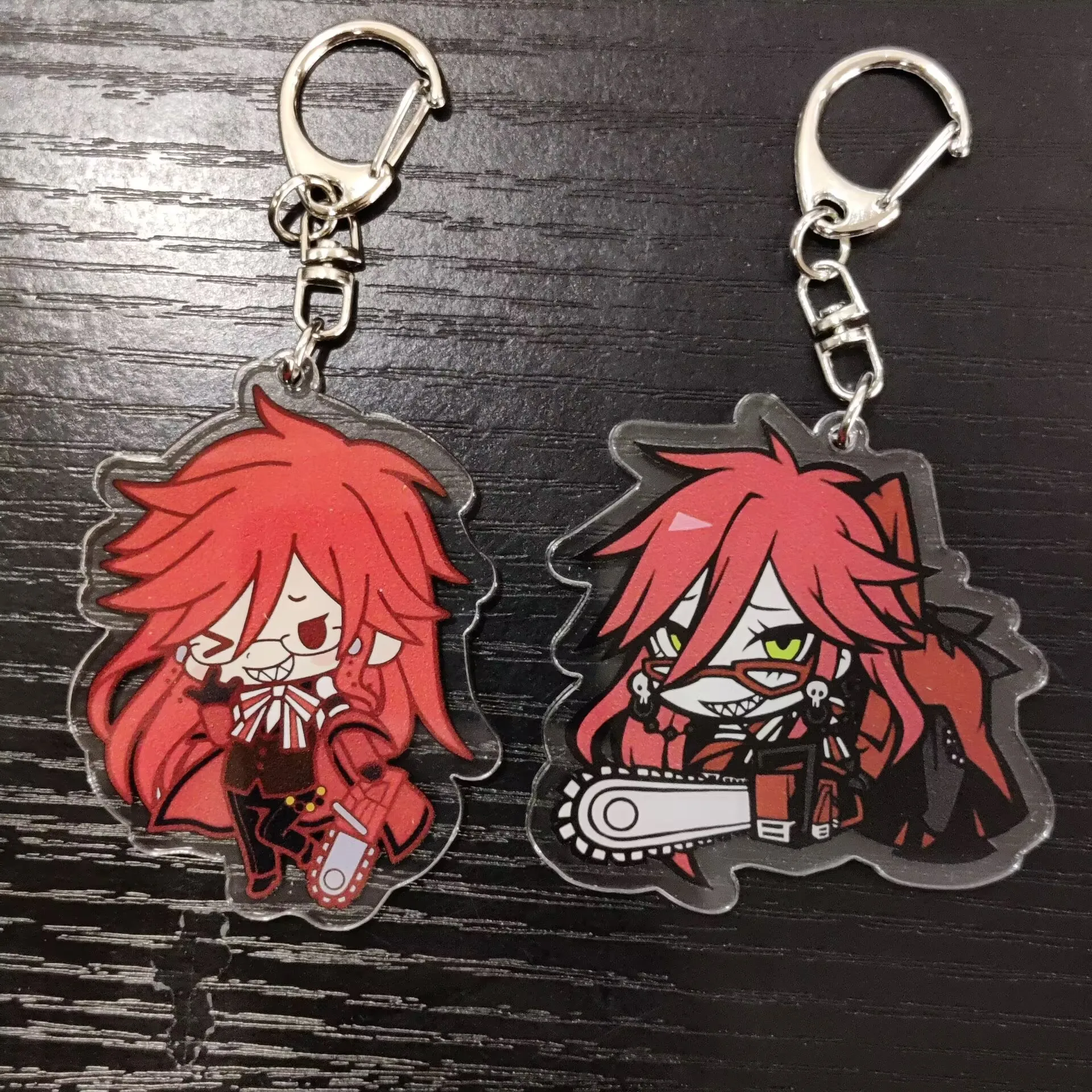 Porte-clés Anime Black Butler - 4 Figurines En Alliage Et Acrylique, Parfait Pour Fans Et Décoration