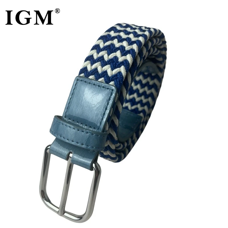 Women Belt Braided Stretchy Canvas Belt for Ladies Woven Elastic Fashion Belt with Christmas Festival Color for Boys and Girls