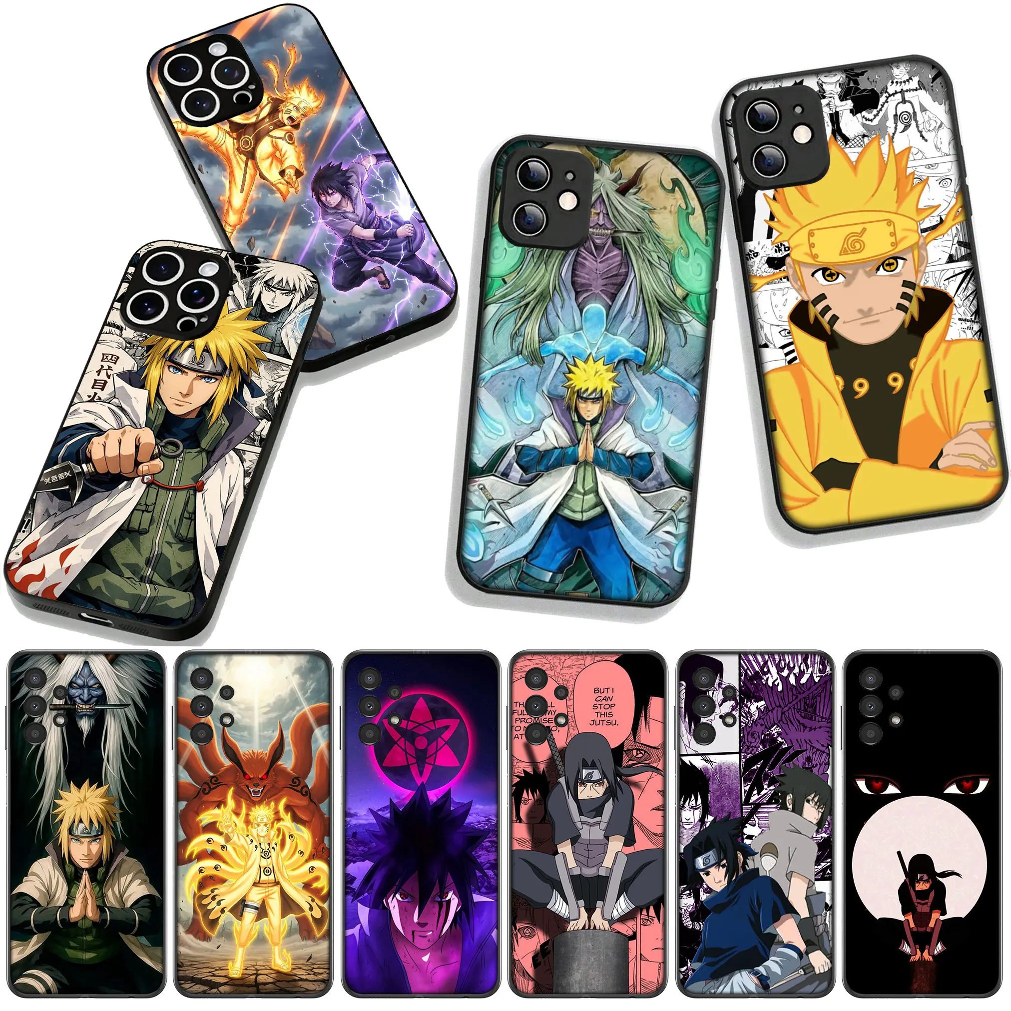 Namikaze Minato & Uchiha Sasuke Naruto Protective Phone Case
