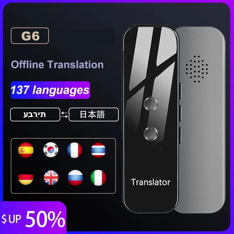 

New Translator Portable 137 Languages Smart Instant Voice Text APP Photograph Translaty Language Learning Travel Business