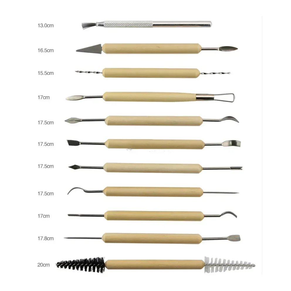 DIY Pottery Tools Polymer Clay Cutter Tools Clay Sculpting Craft Sculpt Carving Ceramic Moldes 11pcs