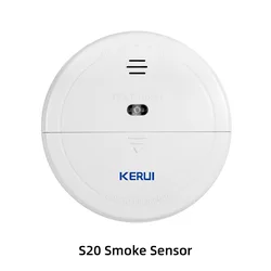 KERUI Smart Wireless Home Security Alarm System with Motion Sensor and Alexa Integration - UK Plug (S20 Smoke Sensor)