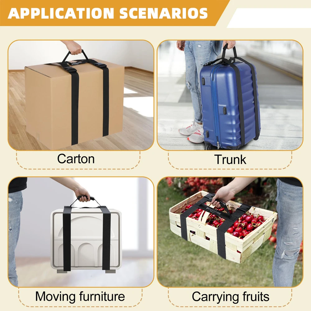Heavy Object Lifting Belt Carry Rope Furniture Moving Belt Luggage Packing Straps Moving Straps Easier Conveying Boxes Luggage moving straps moving rope cargo strap furniture mover