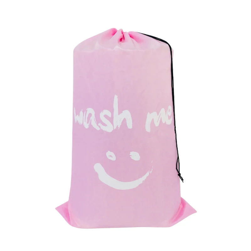 Smile Shape Nylon Laundry Bag Wash Me Travel Storage Pouch Machine Washable Dirty Clothes Organizer Wash Drawstring Bag laundry bag,clothes washing bag,storage bags