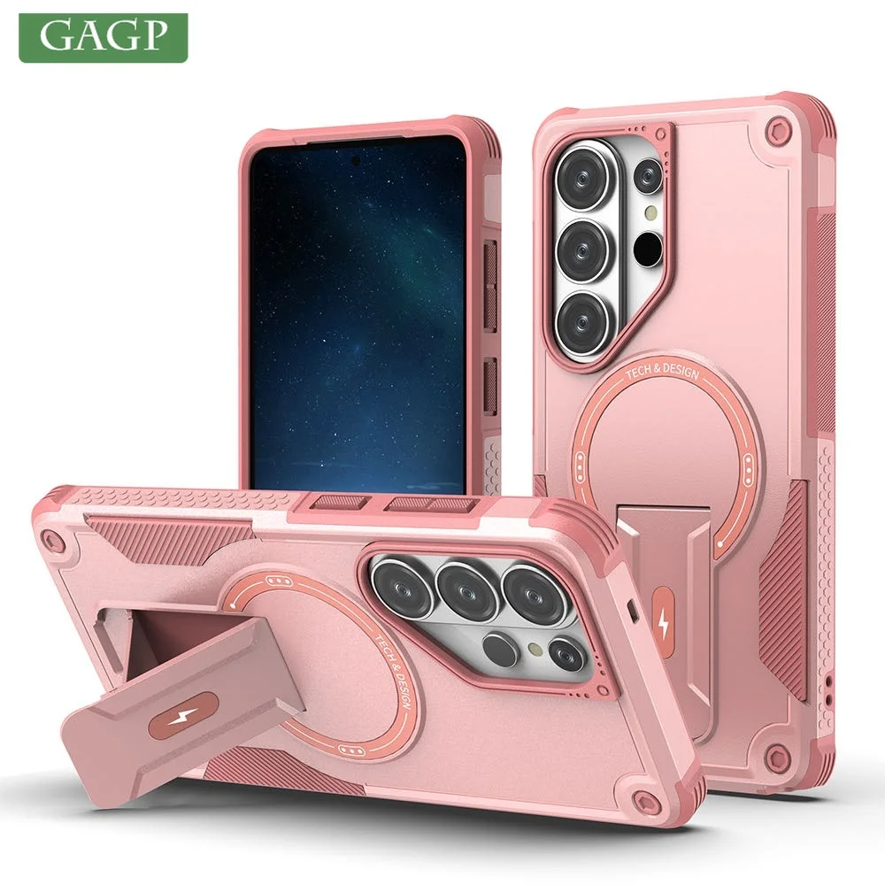Magnetic Stand Holder Phone Case with Foldable Design