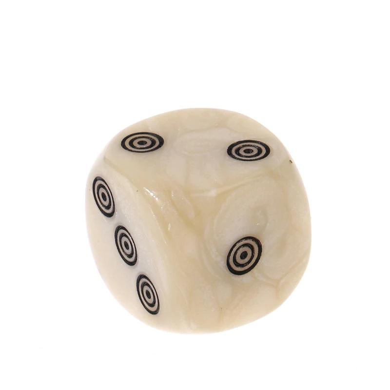 Round Corners 6-sided D6 Dice Set 16mm Acrylic Ivory Dice For Board Game Entertainment Party Cubes Mahjong Accessories 10pcs