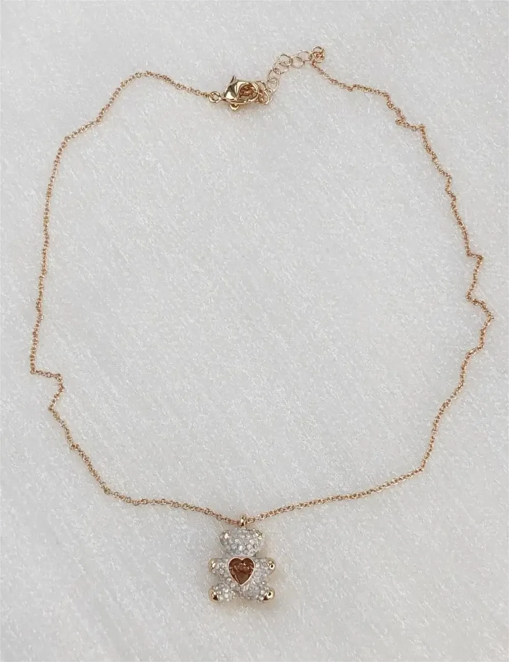 Fashionable Jewelry Necklace, New Teddy Cute Design, Charming and Radiant Heart Necklace, for Jewelry Gifts