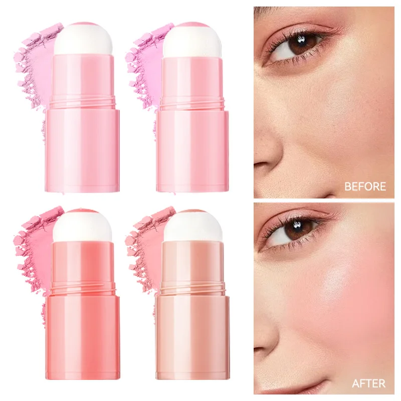 Life Girls Two Cheek Ball Bong Korean System Woman Non-Slip Straight Makeup Low-Pressing Expansion Sponge Ball Bong Corrects Korean Face powder blusher blush powder facial blusher