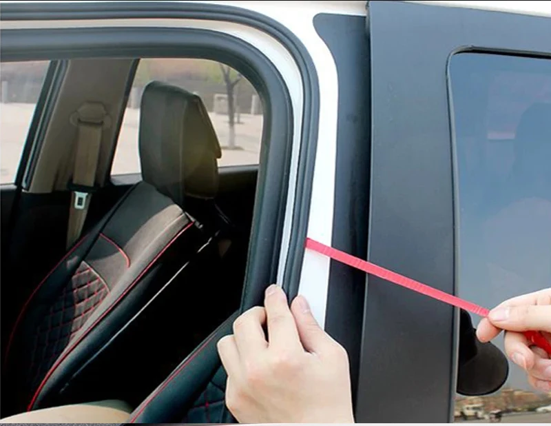 Auto Tür/Haube/Kofferraum Rand Dichtung Streifen Trim Doppel-Schicht Dicker Gummi Lärm Isolierung Wasserdicht Staubdicht Aufkleber – Detail 3