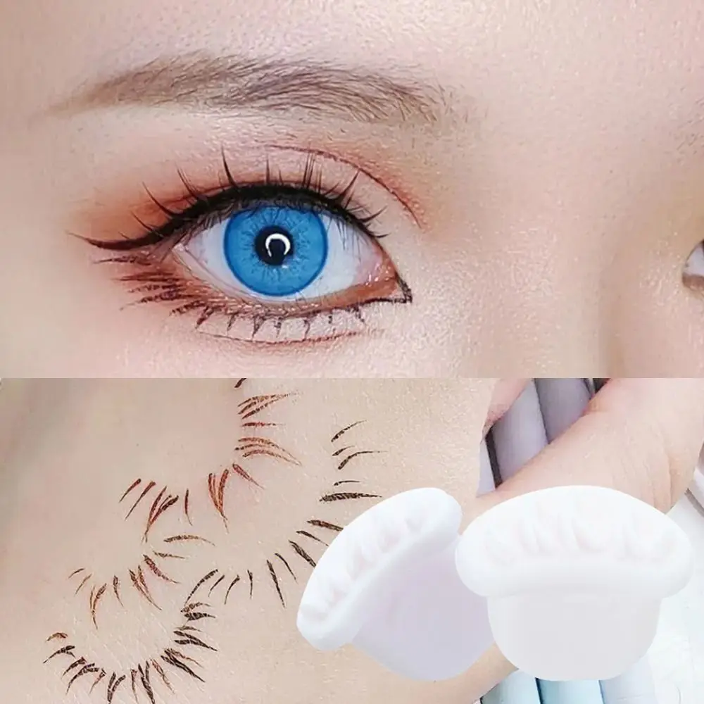 

1 Pair Silicone Eyelash Stamps Tool Lower Lashes Extensions Makeup Tool for Beginner Convenient Natural Simulation False Eyelash