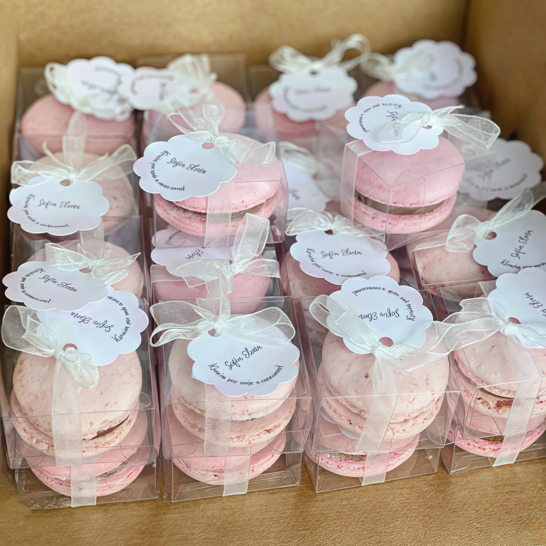 SCATOLA PER MACARONS, CIOCCOLATINI E DOLCETTI MONOPORZIONE PVC E CARTONCINO BOMBONIERE ALIMENTARI - Doni Bomboniere