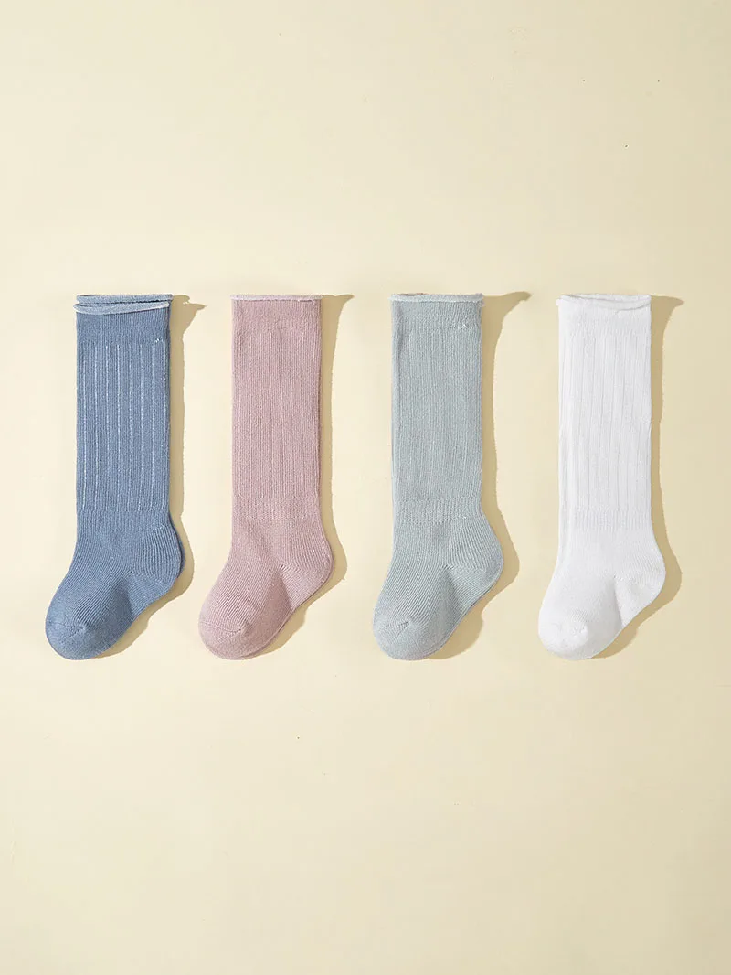 Cute Baby Socks Solid Color Stockings for Kids