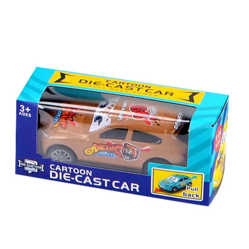 Children Car Toy Small Racing Cars Mini Car Toy Set Friction Powered Pull Back Vehicle Set Lightweight Alloy Iron Car Toys For