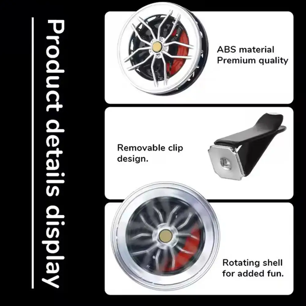 Rotatable Wheel Hub Car Air Freshener Clip - Stylish Fragrance Accessory