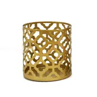 Nordic Golden Geometric Hollow Wrought Iron Candle Holder Creative Aromatherapy Candle Cup Home Decoration Ornaments Art Craft 3