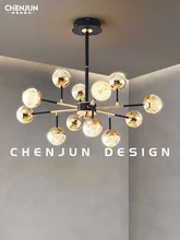 

Light Luxury Modern Lamp in the Living Room Internet Celebrity Hall Chandelier Bedroom Nordic Style Simple Eleg Bean Molemps