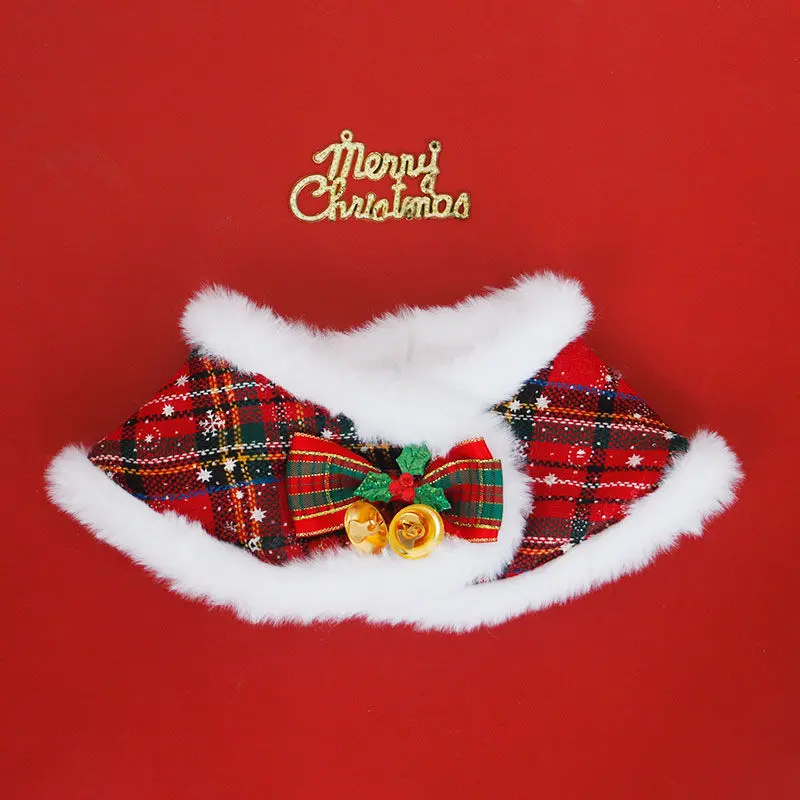 

Cat Christmas Cloak Cloak Pet Scarf Winter Warm Cute Jewelry Baby Cat Dog Neck Scarf