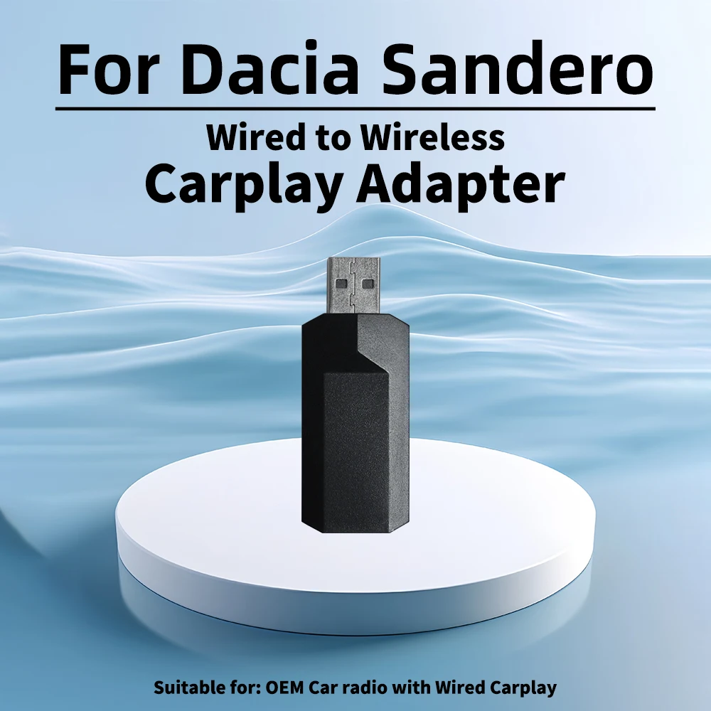 

Mini Apple Carplay Adapter New Smart AI Box for Dacia Sandero Car OEM Wired Carplay To Wireless Carplay Plug and Play USB Dongle