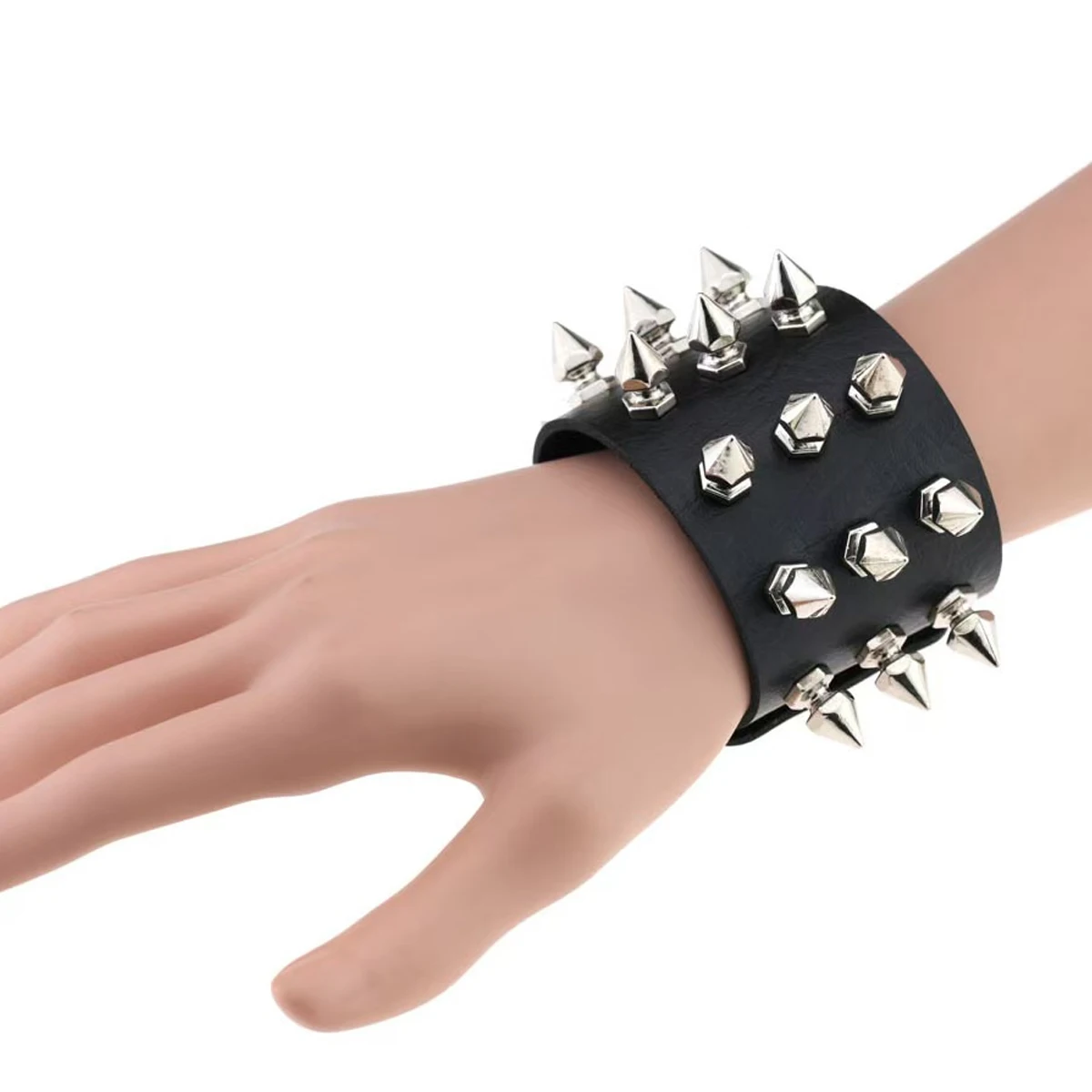 Punk Rock Rivet Bracelet - Gothic Fashion for Men  Women Valentines Day  Halloween Gift