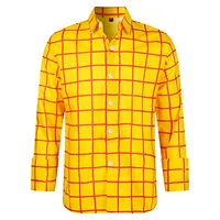 Men'S Business Cardigan Plaid Shirt Slim Fit Long Sleeved Blouses Spring Summer Tops Slimming Button Up Blouse Top Ropa Hombre 2