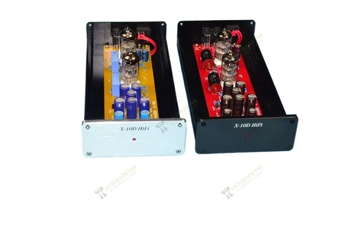 

X-10D-preamplificador tubo señal audio con adaptador corriente, 2,0 original, HiFi 6N11, 30W + 30W