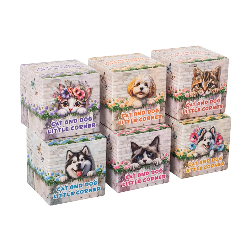 Mr. Paper, 6 Styles, PET Sticker Tape, Cute Cat and Dog Stickers DIY Handmade Collage Mobile Phone Case Decoration Material 5