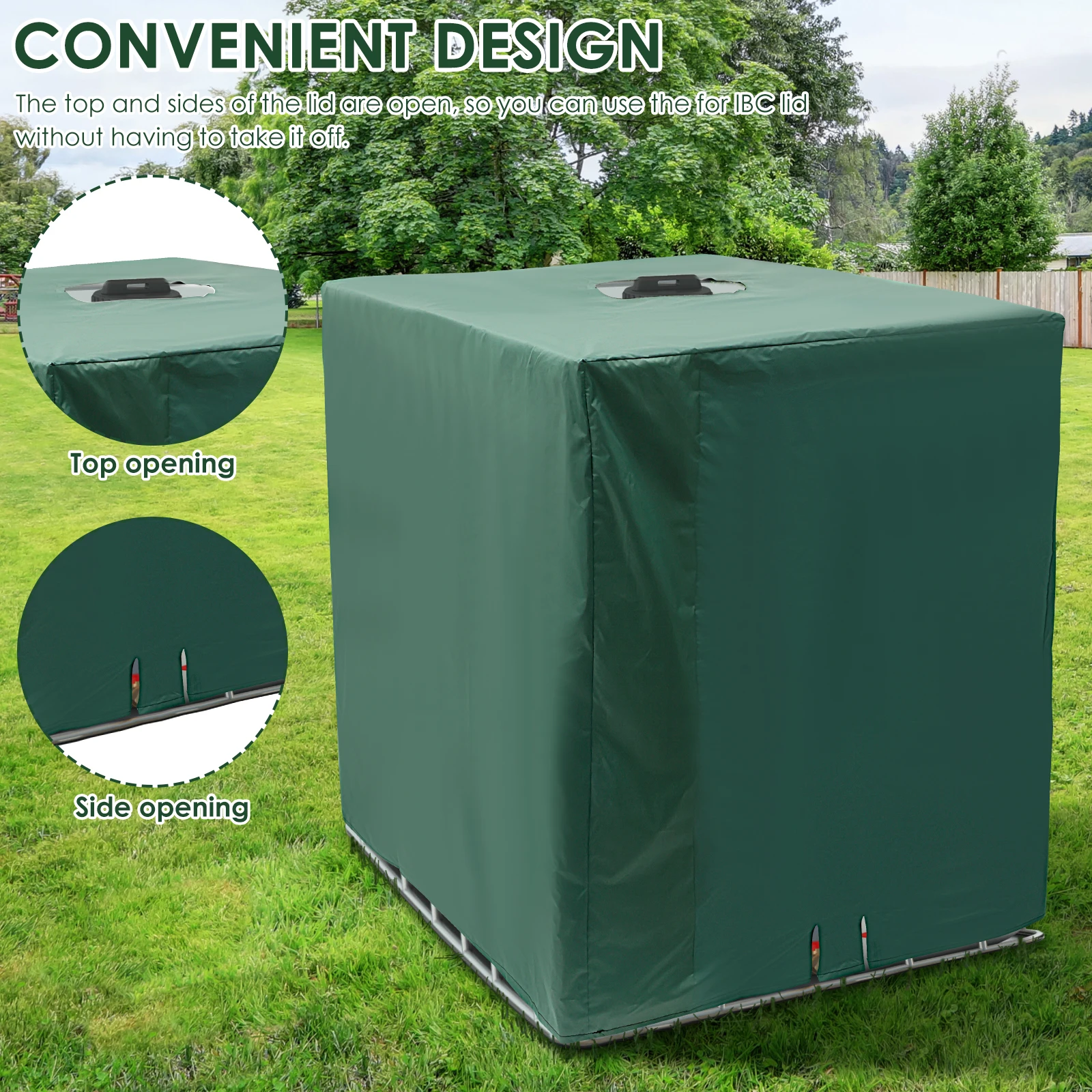 Waterproof Oxford Cloth IBC Tote Cover for 1000 Liter Rainwater Tanks