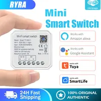 1~8PCS WiFi Smart Light Switch Mini Relay Module 1/2 Gang DIY Light Switch Via Tuya Smart Life App Control For Alexa Alice Home 1