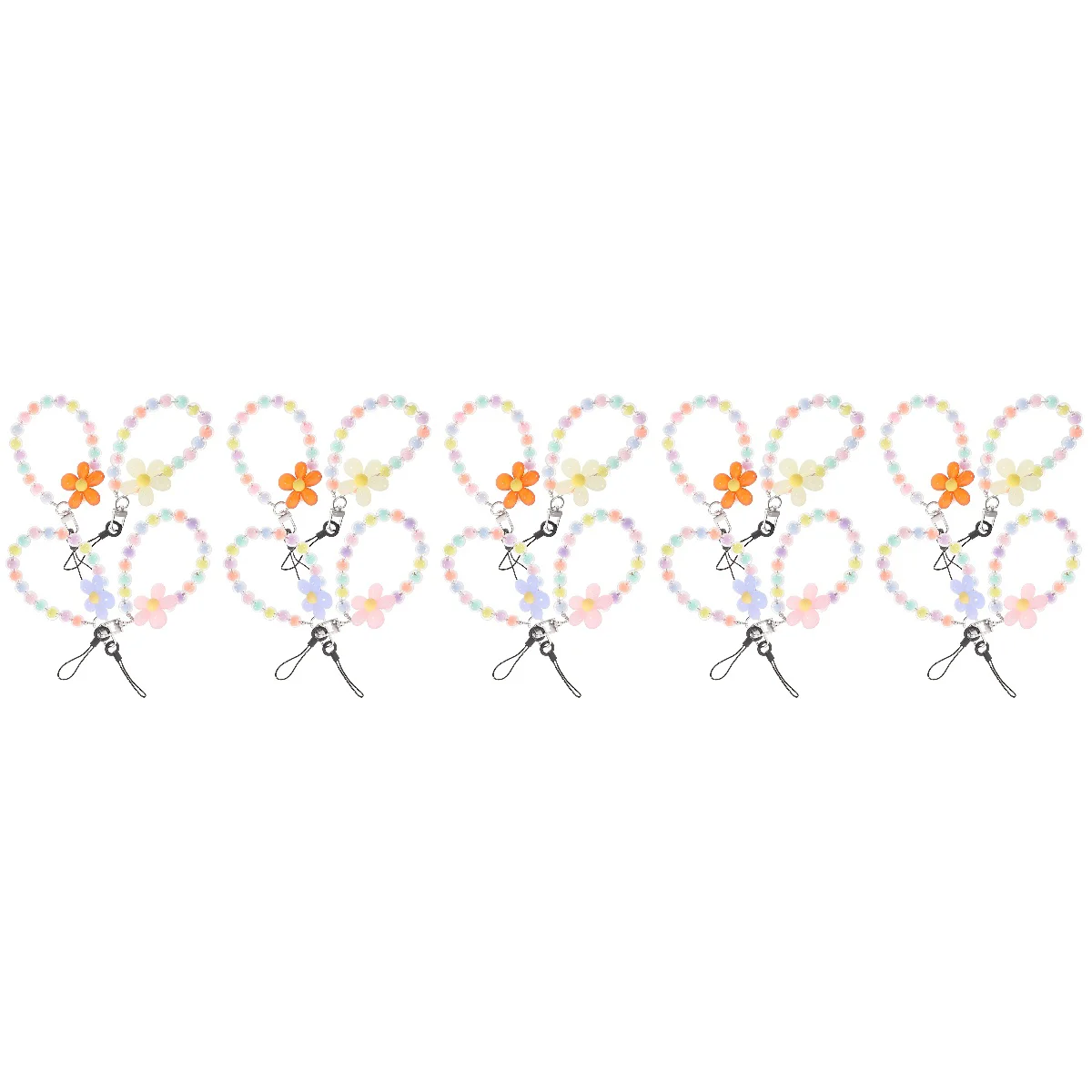 

Цветочная цепочка ручной работы с бусинами