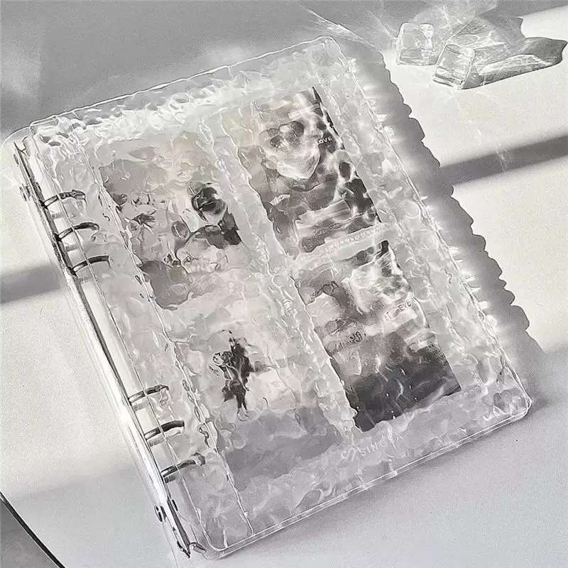 A01E-A5 아크릴 투명 쉘 루즈리프 포토 앨범, DIY 탈부착식 바인더, 6홀 아크릴 앨범 바인더 20페이지 포함