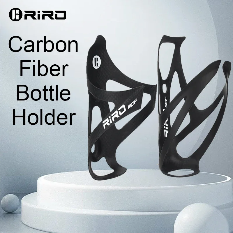 RIRO 20g Full Carbon Fiber Bicycle Water Bottle Cage 2PCS Ultralight MTB Road Bike Universal Bottle Holder Cycling Equipment