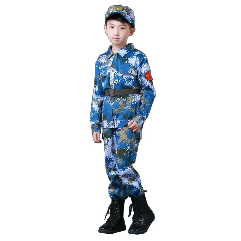Children Clothing Set Boys Camouflage Jackets Halloween Camp Toddler Military Uniform for Kids Tracksuit Soldiers Police Cloth