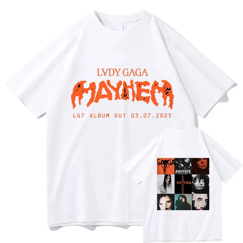 Lady Gaga Mayhem T Shirt New Album Hot Fashion Men/Women Harajuku Retro Graphic T-Shirts High Quality Vintage Cotton Tees Shirts 3