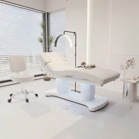 Heating 4 Motors Electric Control Luxury Massage Bed Cosmetic Spa Bed With Light And Chair 1