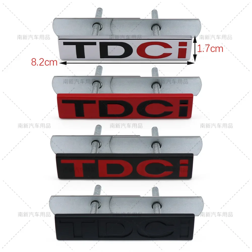 3D 금속 TDCI 편지 자동차 앞 그릴 후드 엠블럼 배지 데칼 For Ford Kuga Explorer Transit 액세서리