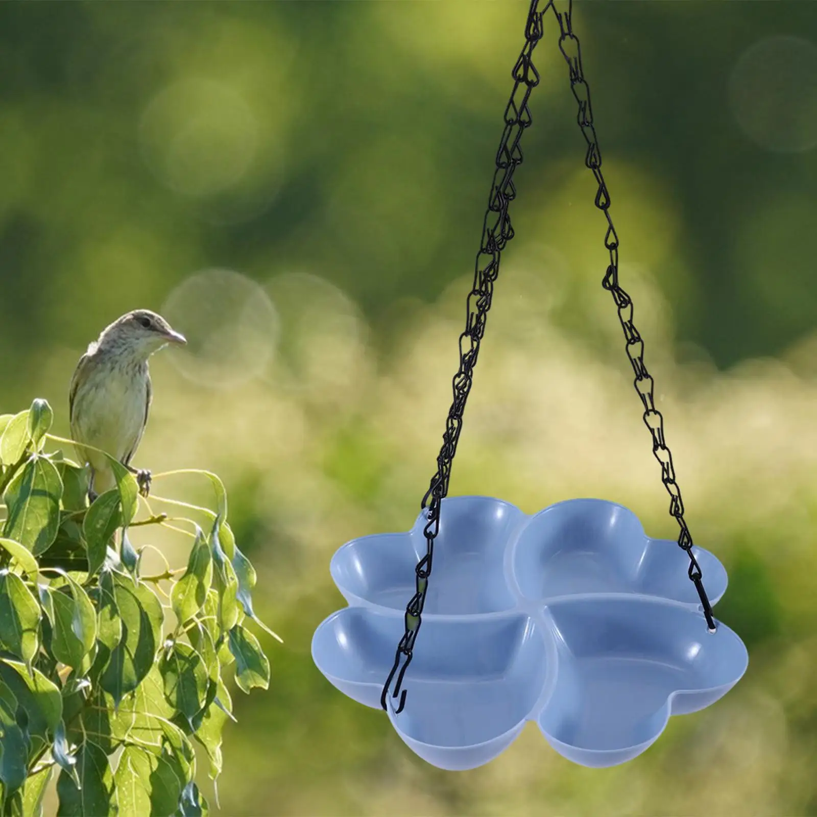 Bird Feeder Water Bowl Feeding Tray Stable Hanging Design for Outdoor Garden Birds Drinking