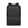 Leather backpack male fashion multi-functional backpack Business leisure student first layer cowhide computer bag Black -15.6 1