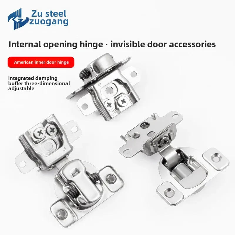 Invisible Folding Door Hinge for Cabinet And Electric Box Door Short Arm Narrow Edge Inward And Outward Opening Home Decoration