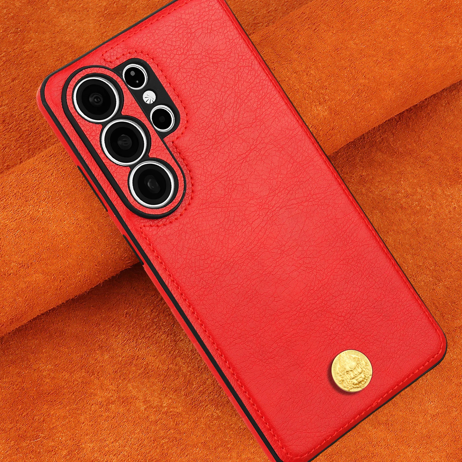 Premium PU Leather Soft Case with Camera Lens Protection & Shockproof Design