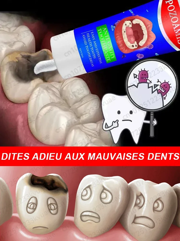 Anti Cavity Whitening Toothpaste to Clean Oral Cavity and Repair Tooth Enamel Dental Caries Decay Prevent for Children Adults