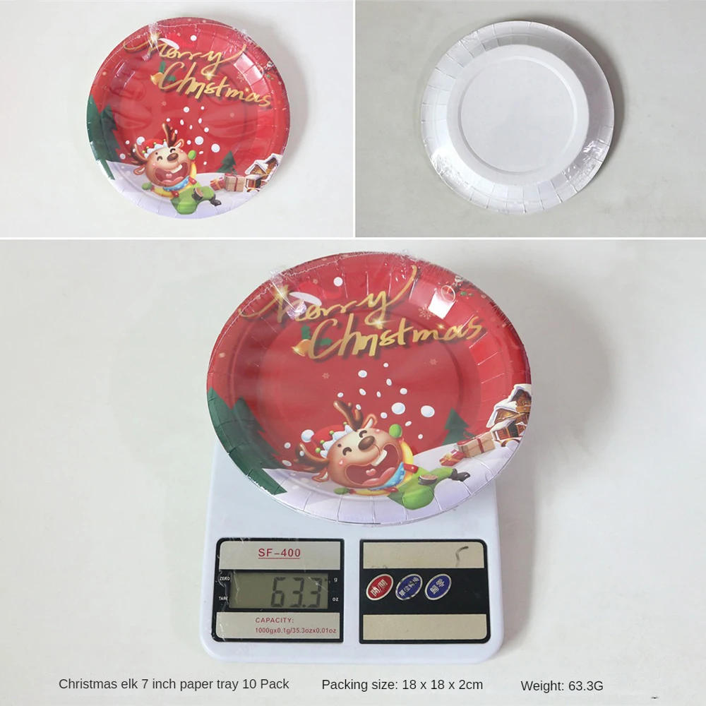 10pcs Halloween Disposable Tableware Sets Christmas Paper Plates Cups Ghost Pumpkin Halloween Party Decorations