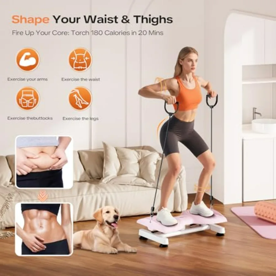 Waist Twister Machine Exercise, Noiseless Anti-Slip Ab Twister Board for Women & Men, Core Abs Workout Home Gym Exercise Equipme